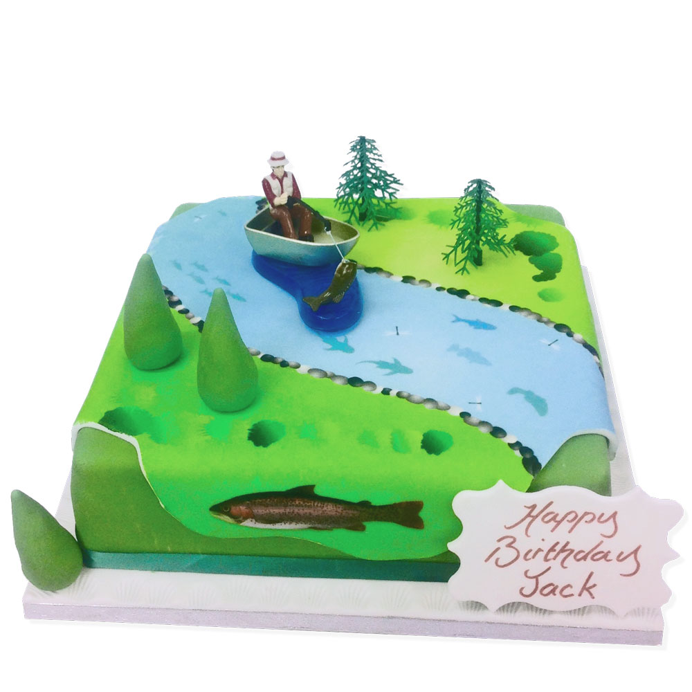 PERSONALISED CAKE TOPPER - FISHING BOAT | Etched