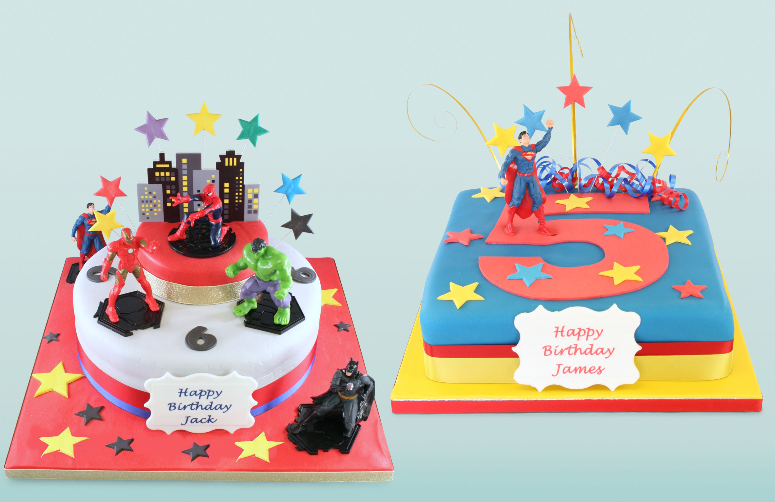 Super Hero 2 Tier - Kidd's Cakes & Bakery