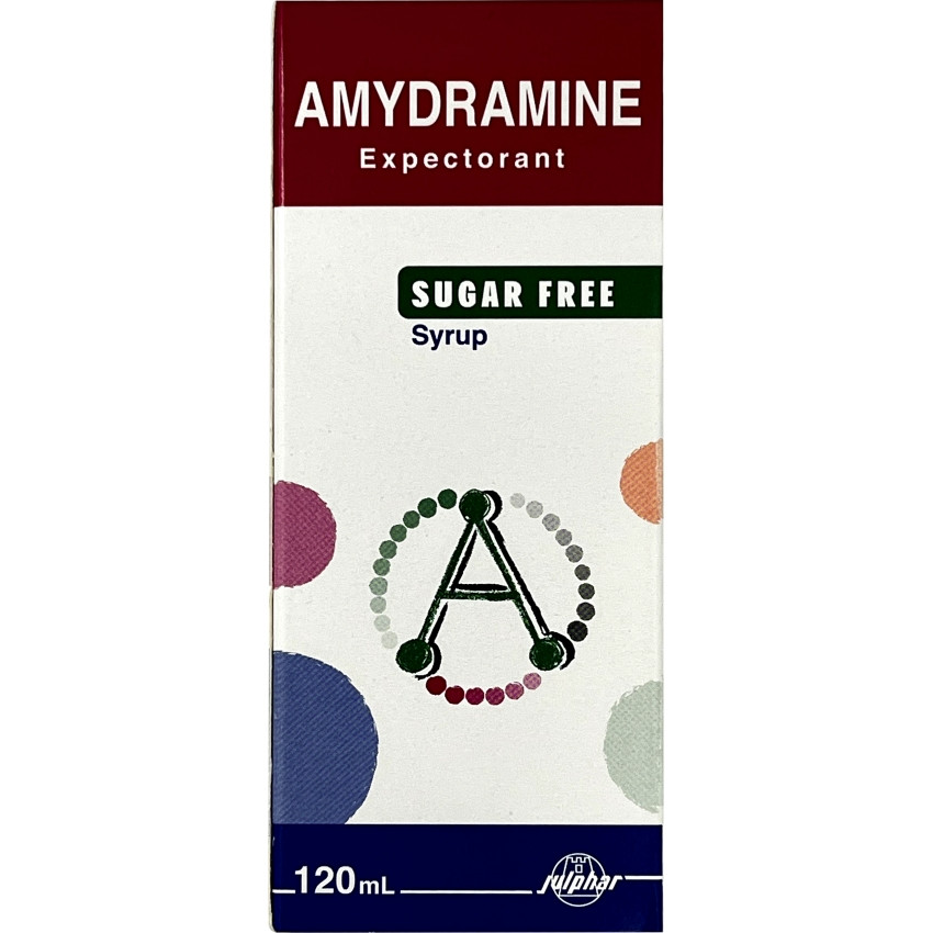 Buy Amydramine Expectorant Sugar Free Cough Syrup 120ml Online at Best