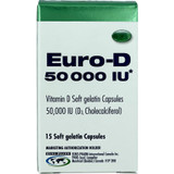 Euro D 50000 IU Soft Gelatin Capsules 15s