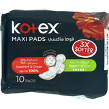 Kotex Maxi Pads Super with Wings 10s