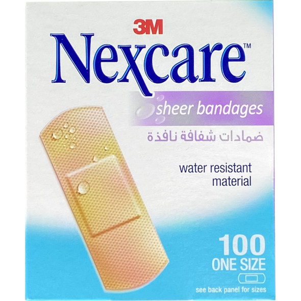 3M Nexcare Sheer Bandages One Size 100s