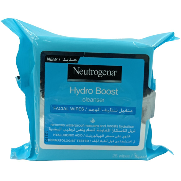 Neutrogena Hydro Boost Cleanser Facial Wipes 25s