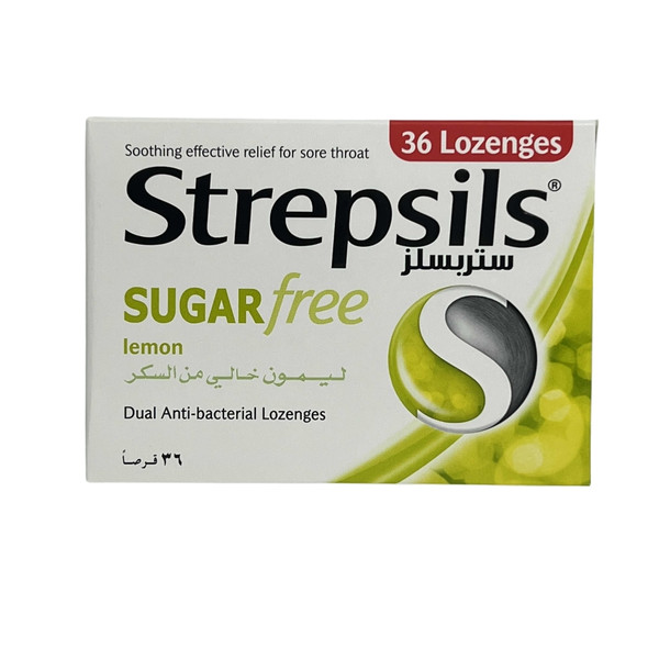 Strepsils Lemon Sugarfree Lozenges 36s