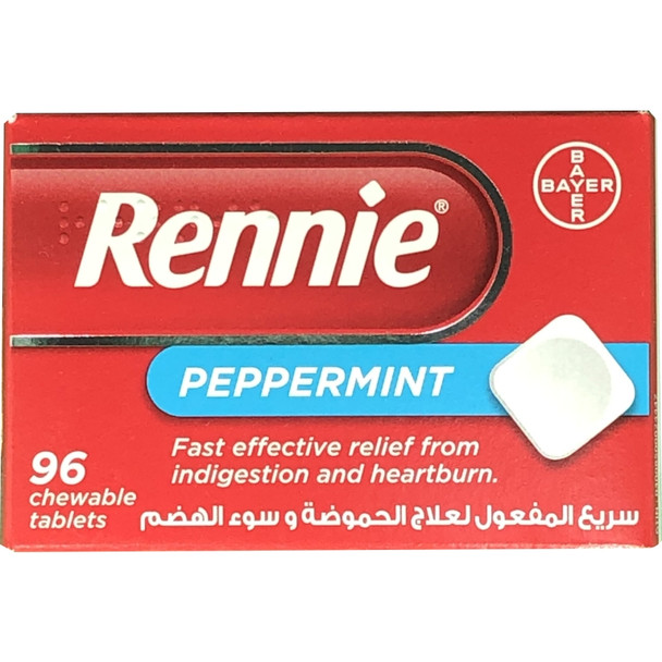 Rennie Pepperment Chewable Tabs 96s