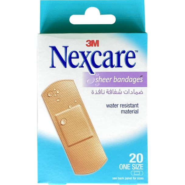 3M Nexcare Sheer Bandages One Size 20s