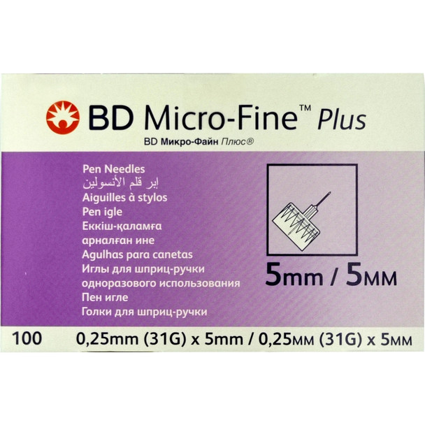 BD Microfine Plus 5mm 31G Needles 100s