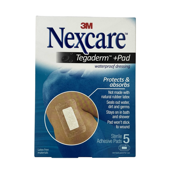 3M Nexcare Tegaderm Waterproof Sterile Adhesive Pads 6x10cm 5s