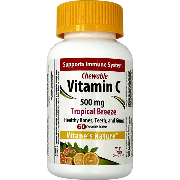 Vitane's Nature Vit C 500mg Tropical Breeze Chewable Tabs 60s