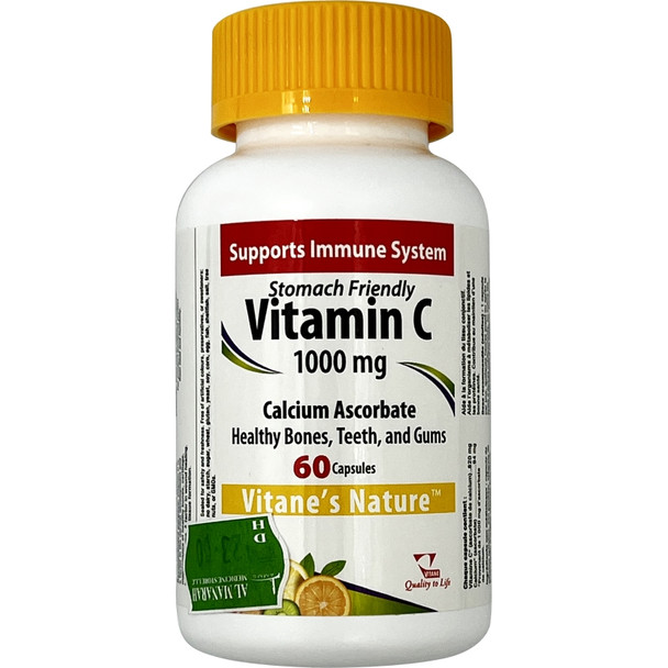 Vitane's Nature Vitamin C 1000mg And Calcium Ascorbate Caps 60s