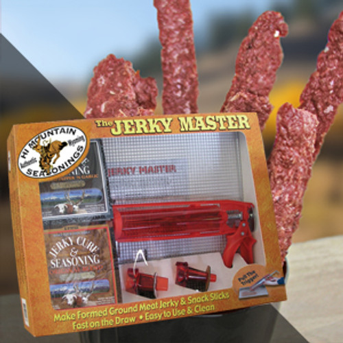 Professional Beef Jerky Slicer Making Cutting Board Kit with Jerky Legends  blend of Smoky Spicy Cajun seasonings with 10 inch carving and slicing