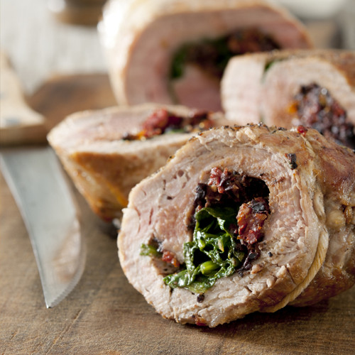 Stuffed Pork Tenderloin Stuffed with Spinach & Sun Dried Tomatoes