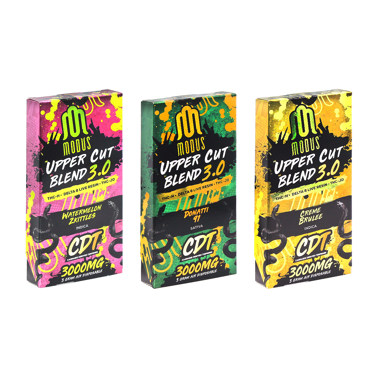 Modus Upper Cut 3.0 THCH + D8 Live Resin + THCCJD 3g Disposable