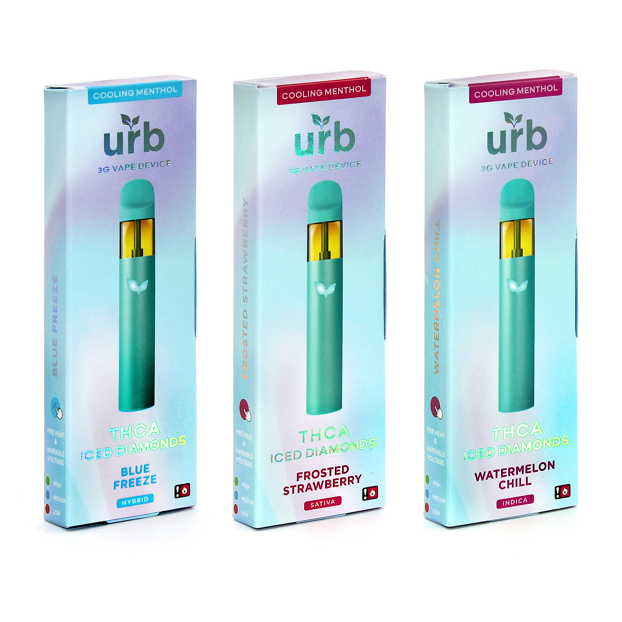 URB THCA Iced Diamonds 3g Disposable Vape | Cooling Menthol