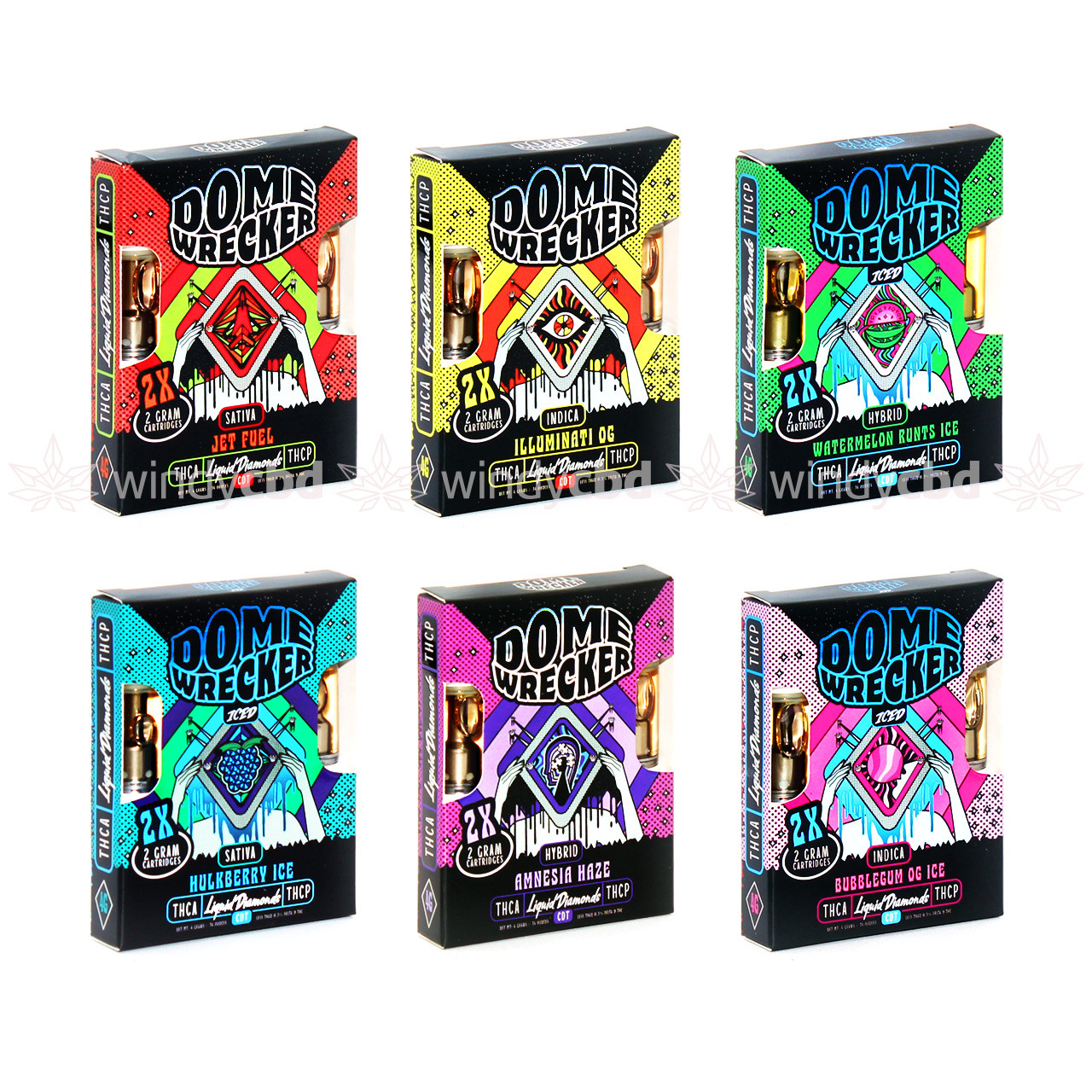 Dome Wrecker THCA Liquid Diamonds 2g Cartridges 2ct