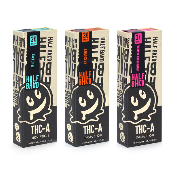 Half Baked 3g THC-A + THC-P + THC-8 Disposable Vape