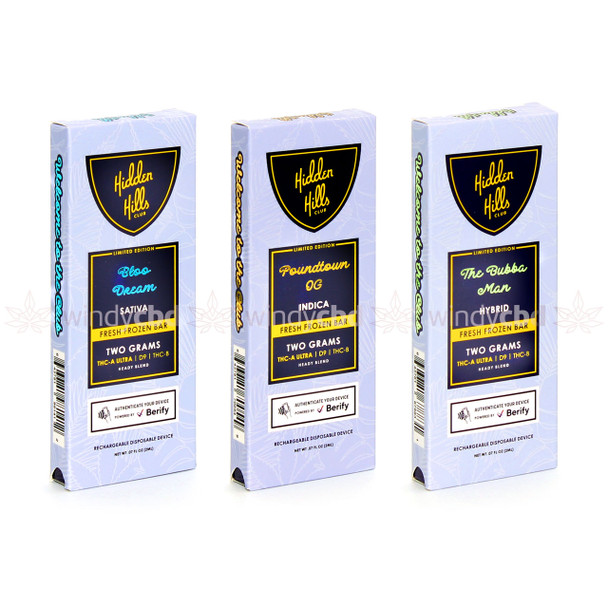 Hidden Hills Fresh Frozen Bar THC 2g Disposable Vape