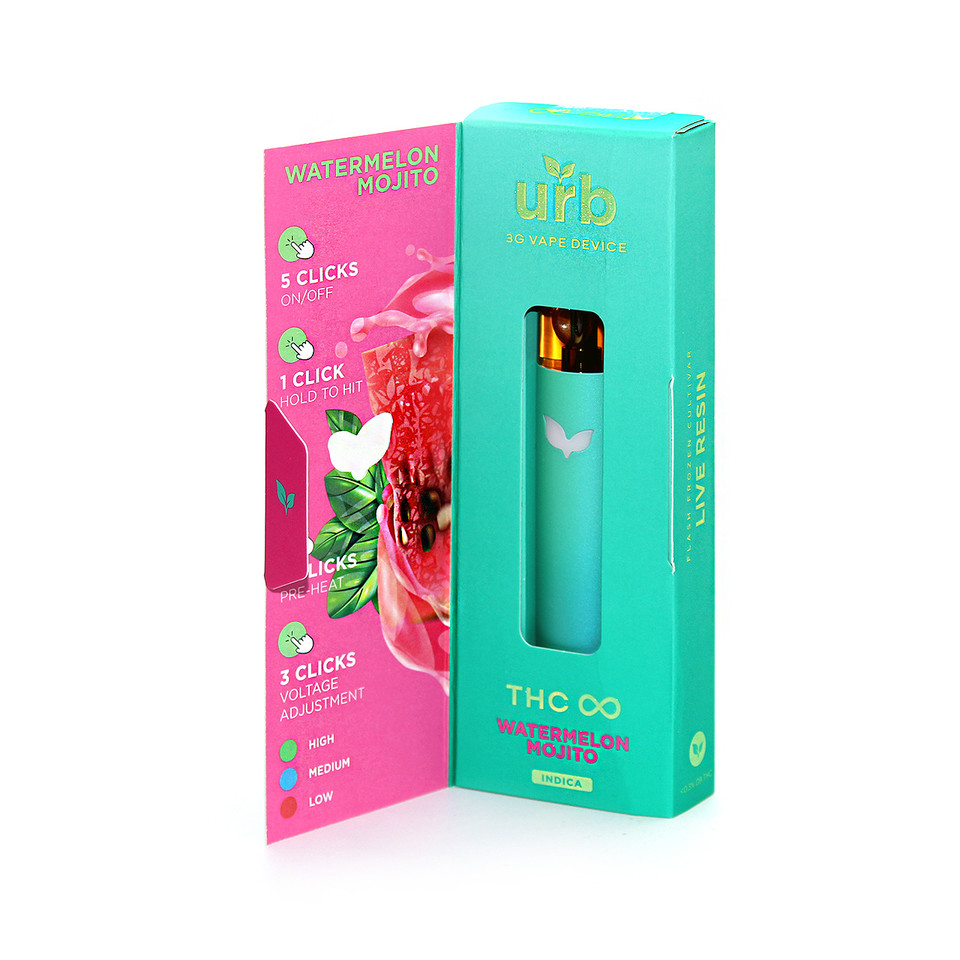 Urb THC Infinity Live Resin 3g Disposable Vape URB THC 3g