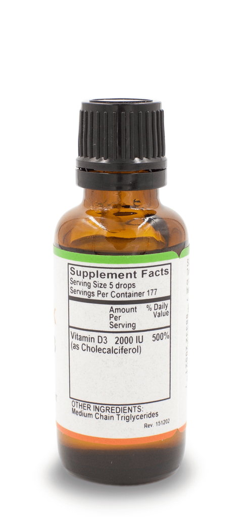 D3 2,000 IU Liquid Drops - 1 Oz. Bottle