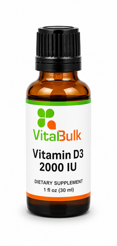 D3 50 mcg (2,000 IU) Liquid Drops - 1 Oz. Bottle