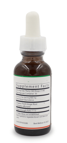 Ginger Glycerite - 1 Oz. Bottle