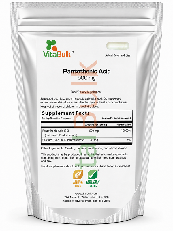B-5 Pantothenic Acid 500 mg Capsule