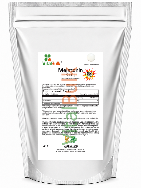 Melatonin 3 mg Tablet (U.S. Only)
