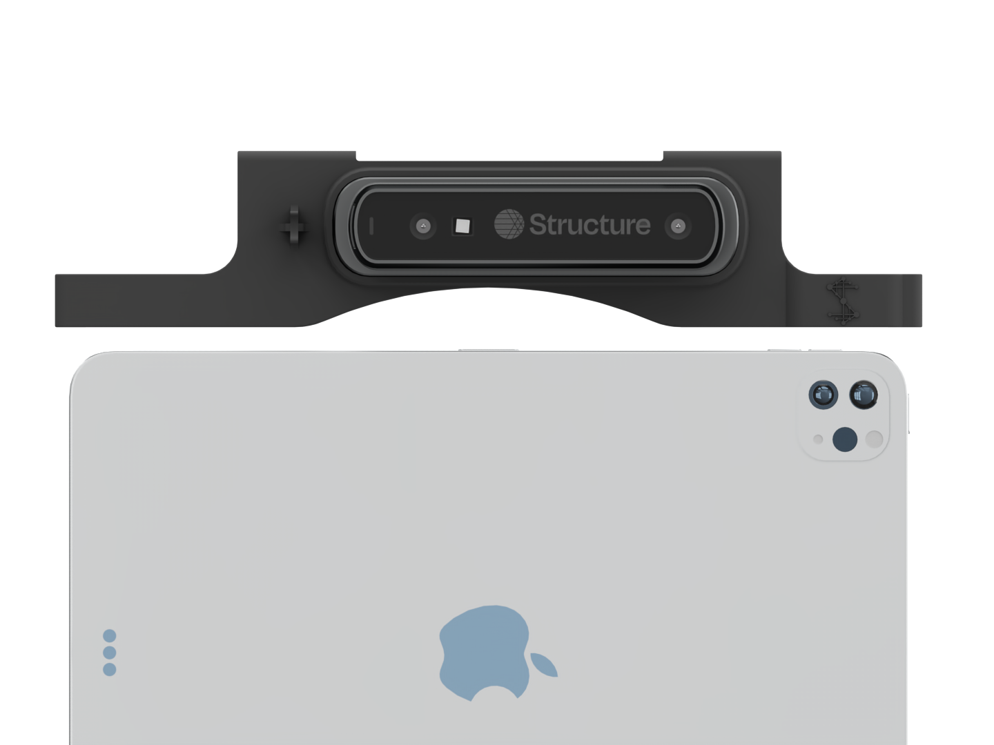 structure sensor on bracket unattached from ipad