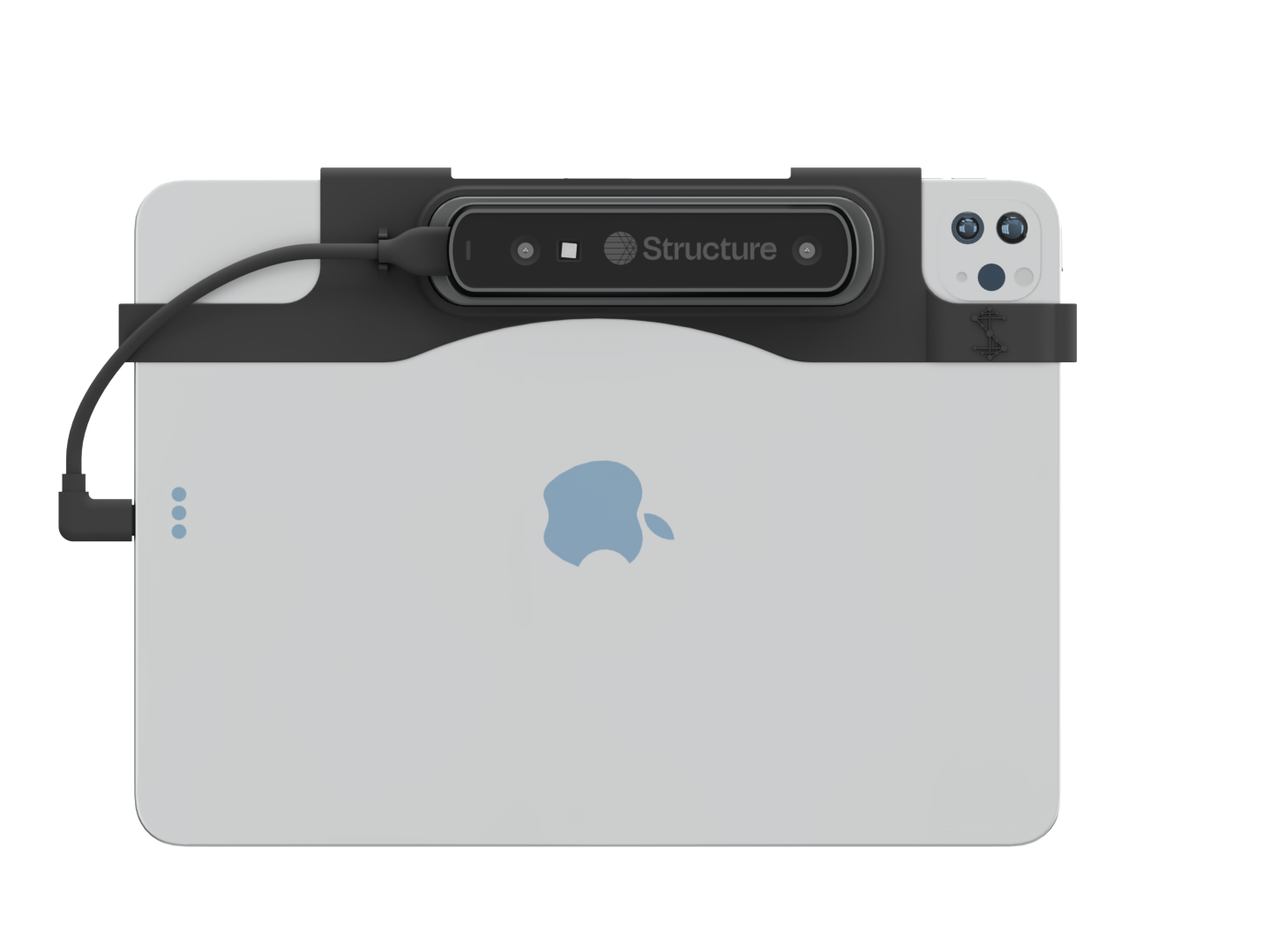 structure sensor bracket seated correctly