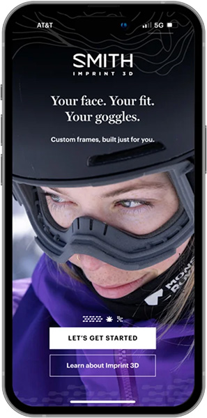 Smith Optics app home screen