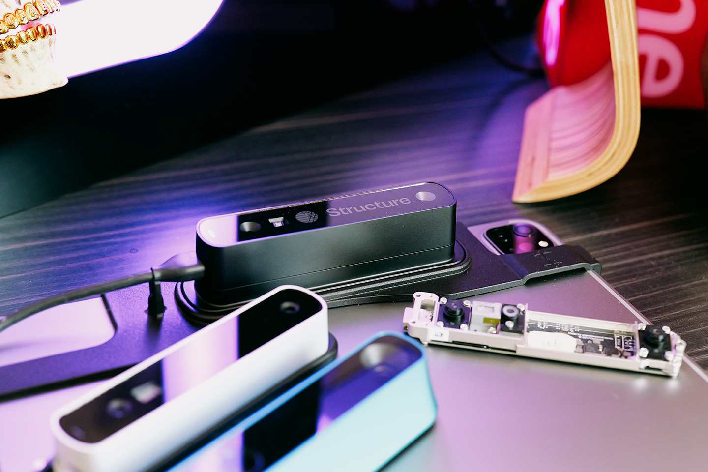 Structure Sensors on a table