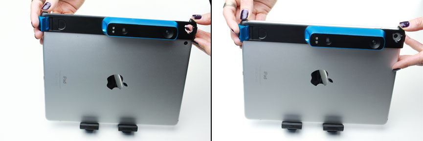 structure sensor on bracket unattached from ipad