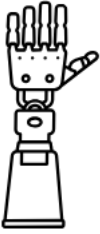 prosthetic hand line drawing