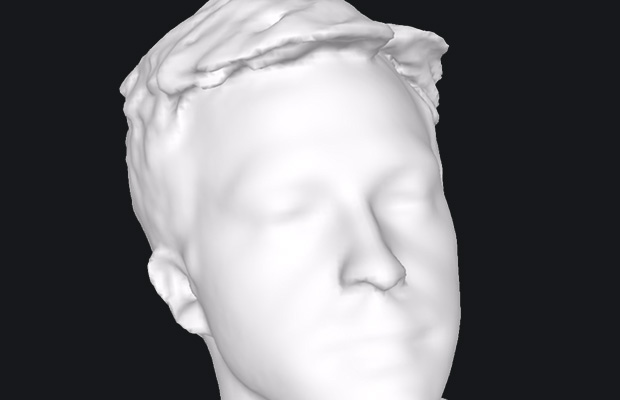 scan of male human head