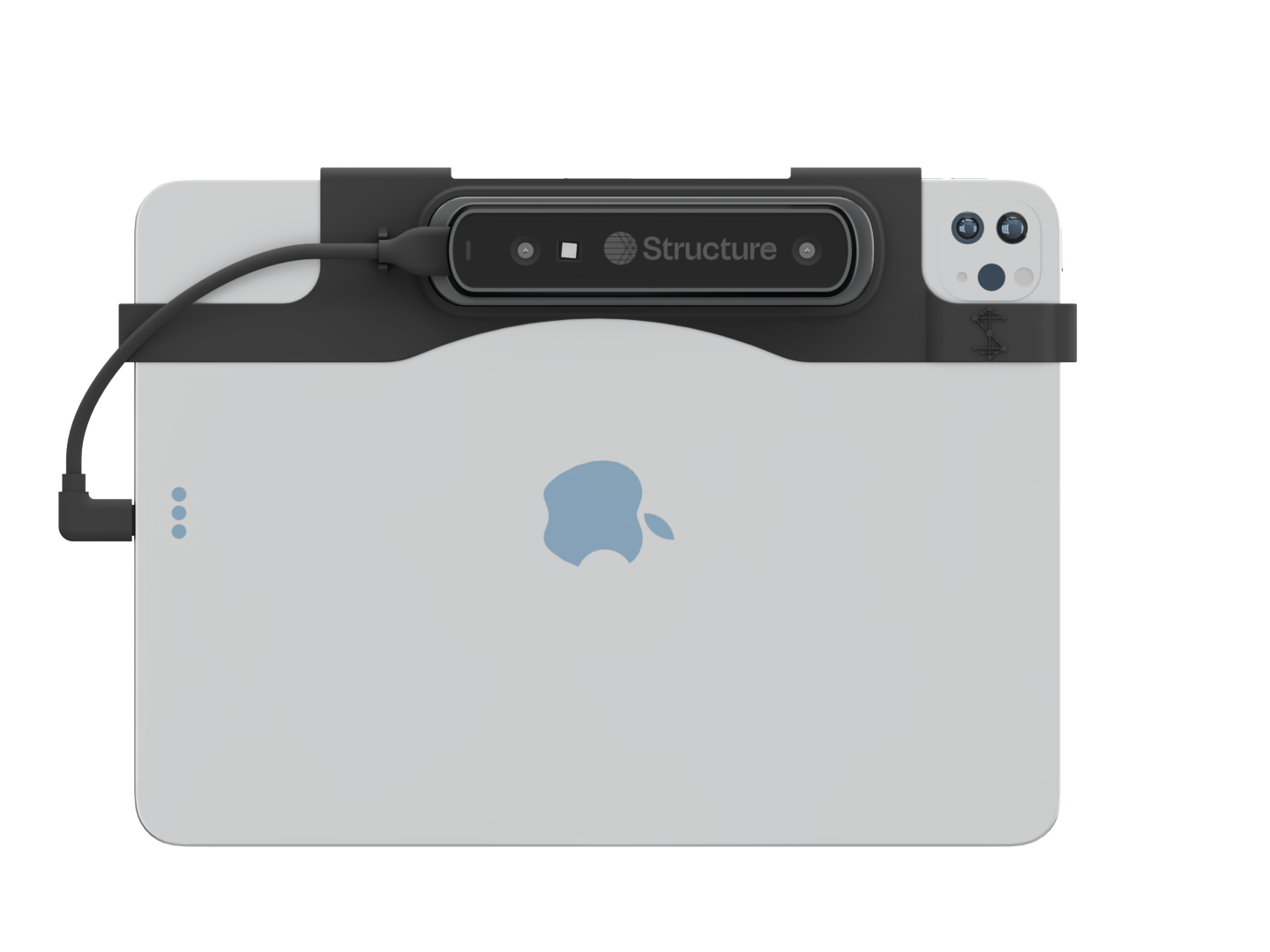 structure sensor bracket seated correctly