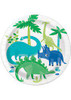 Blue & Green Dinosaur 7 inch Paper Plates - 8 ct