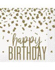 Confetti Gold Birthday Beverage Napkins - 16 ct