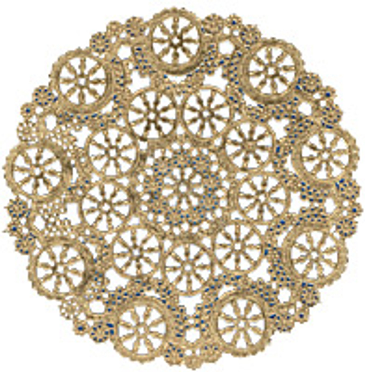 Royal Lace Medallion 4 Gold Round Foil Paper Doilies