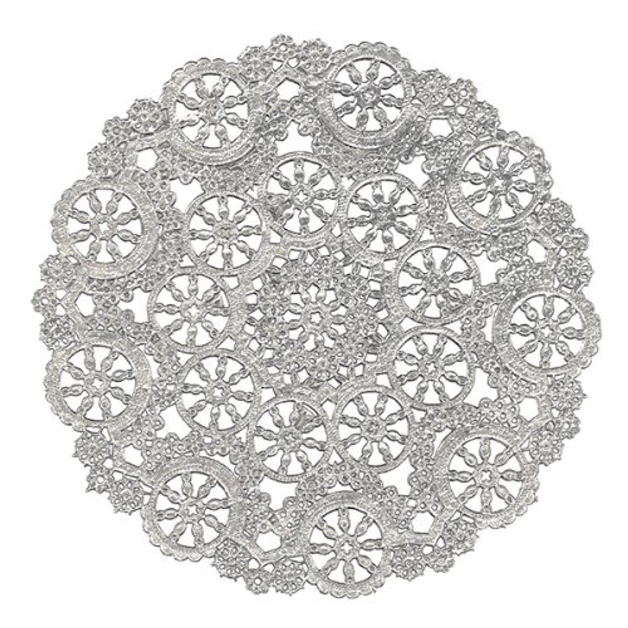 Medallion 6 Silver Foil Paper Doilies, Royal Lace, 18/pack, 24 packs/case