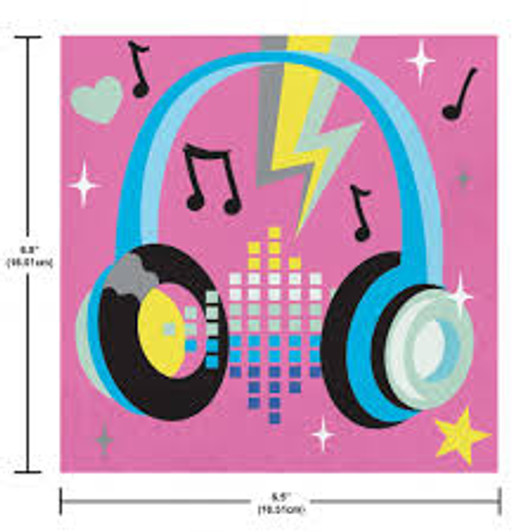 Birthday Beats Lunch Napkins - 16 ct Birthday Beats Lunch Napkins - 16 ct