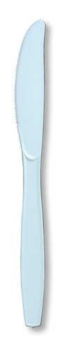 Pastel Blue Plastic Knives - 24 ct