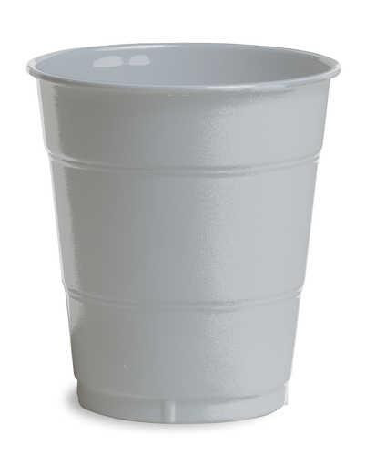 Shimmering Silver 12 oz Plastic Cups
