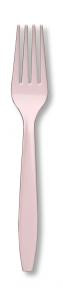 Classic Pink Plastic Forks - 24 ct