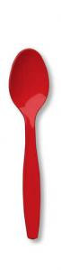 Classic Red Plastic Spoons Case