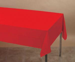 Classic Red Plastic Table Cover Case 12ct