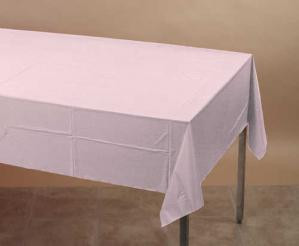 Classic Pink Plastic Table Cover Case 12ct