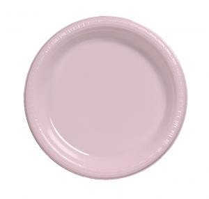 Classic Pink 10.25 Inch Plastic Plates - 20 ct