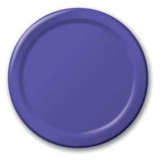 16Pack Paper Plates Purple,Birthday Paperplates 9inch,Disposable Party  Plates Large Paper Plates Plain Paper Plates for