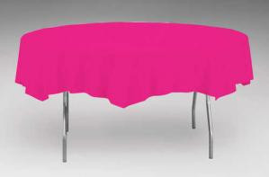 Hot Magenta Octy-Round Paper-Lined Table Cover Case