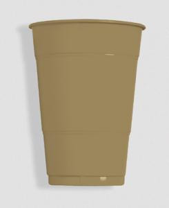 Glittering Gold 16 oz Plastic Cups